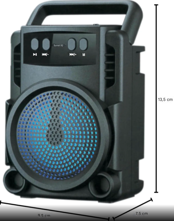 Set Boxa Portabila Bluetooth RGB + Ventilator Portabil de Gat USB, Sunet Stereo si Racire Hands-Free, Reincarcabile, Design Compact