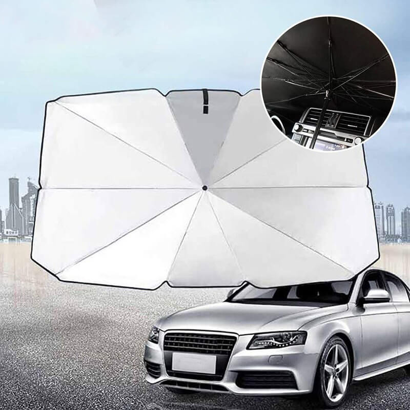 Parasolar Auto Tip Umbrela Pentru Parbriz, Protectie UV, Pliabil, Montaj Rapid, Protectie Impotriva Calduri