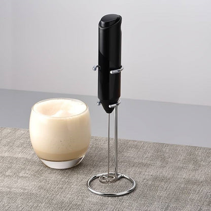 Mixer Electric pentru Spuma Lapte, Spumator Cafea Portabil cu Suport Metalic