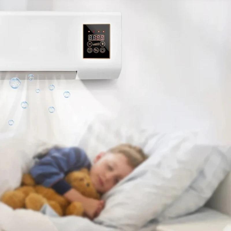 Aeroterma Portabila 2 in 1 cu Telecomanda, Functie de Racire si Incalzire, Design Compact