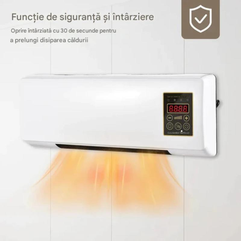 Aeroterma Portabila 2 in 1 cu Telecomanda, Functie de Racire si Incalzire, Design Compact