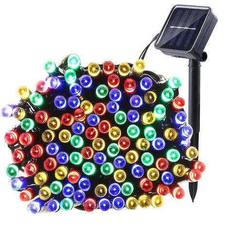Set 4 x Decoratiune cu Incarcare Solara 100 LED, 10 Metri - Multicolor