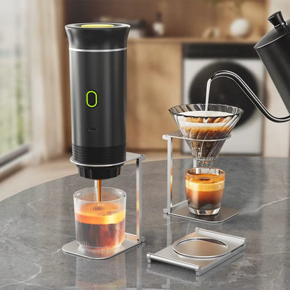 Aparat de Cafea Portabil 3 in 1, Compatibil Capsule si Cafea Macinata, Presiune 20 bari, Incalzire Rapida, Baterie 7500 mAh, Reincarcare USB