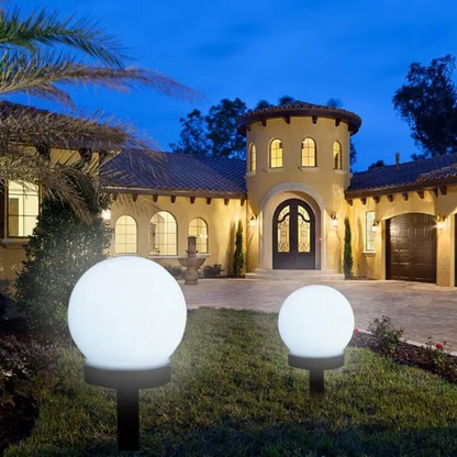 Set 8 x Lampa Solara Gradina Glob, Rezistenta IP44, Iluminare Ambientala Exterior, Ideala pentru Alei, Curte si Gradina