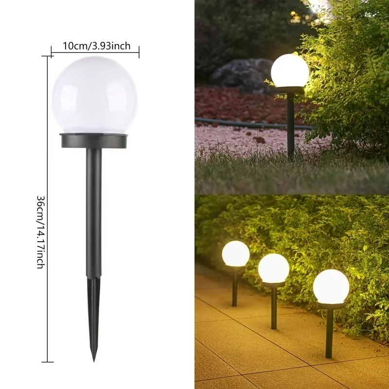Set 8 x Lampa Solara Gradina Glob, Rezistenta IP44, Iluminare Ambientala Exterior, Ideala pentru Alei, Curte si Gradina