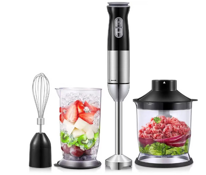Blender De Mana 4 In 1 1500W Cu Tocator Tel Si Pahar Mixer Vertical Multifunctional Pentru Bucatarie Rapida Si Eficienta