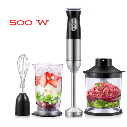 Blender De Mana 4 in 1 500W Multifunctional Cu Tocator Si Pahar – Putere Mare Pentru Preparare Rapida Si Eficienta
