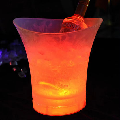 Frapiera cu Boxa Bluetooth si LED Multicolor 5L – Galeata pentru Bauturi Reci, Decor Luminos pentru Petreceri