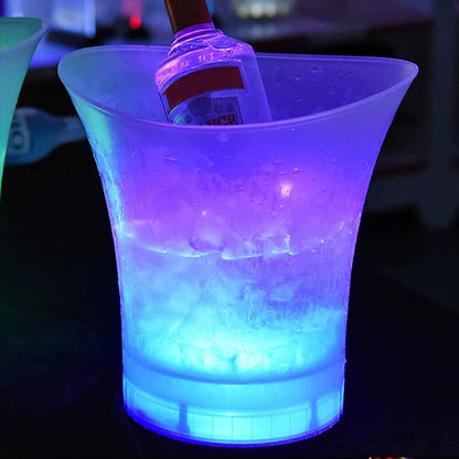 Frapiera cu Boxa Bluetooth si LED Multicolor 5L – Galeata pentru Bauturi Reci, Decor Luminos pentru Petreceri