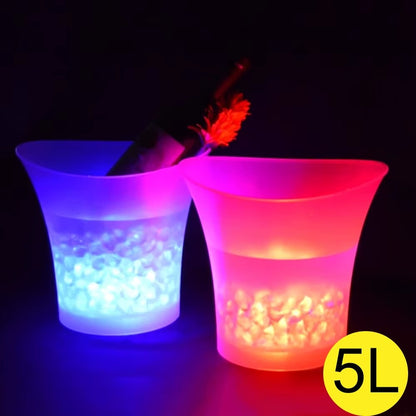 Frapiera cu Boxa Bluetooth si LED Multicolor 5L – Galeata pentru Bauturi Reci, Decor Luminos pentru Petreceri