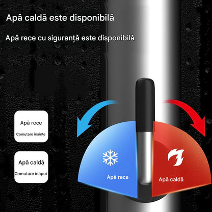 Robinet Electric Instant pentru Apa Calda cu Afisaj Digital LED, Pipa Rotativa 360°, Incalzire Rapida, Baterie Electrica pentru Bucatarie
