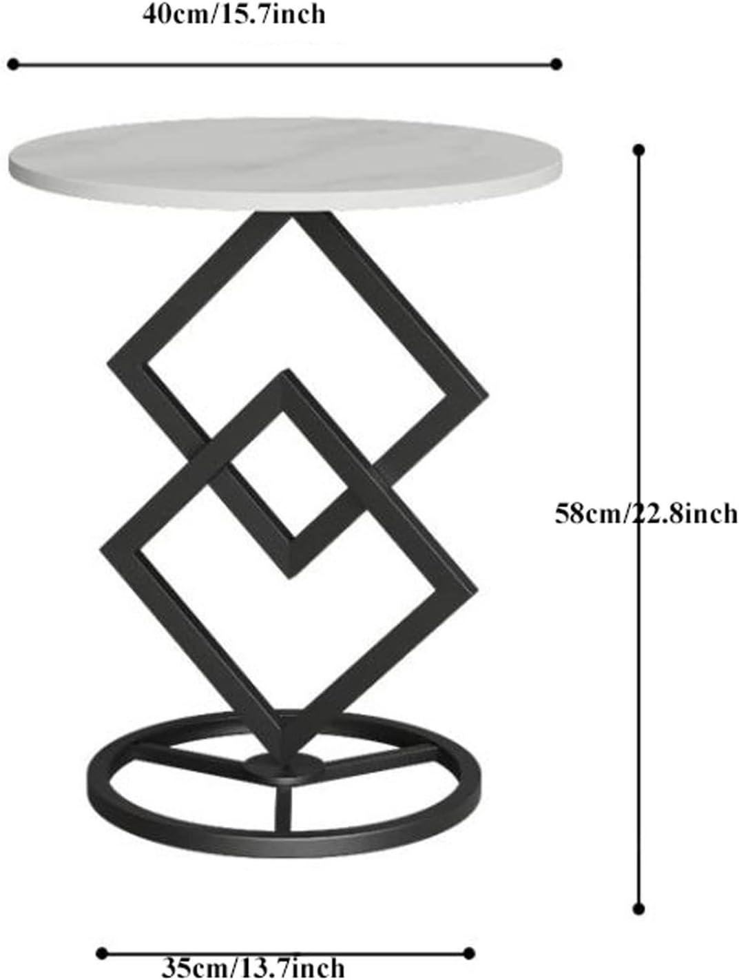 Masuta Cafea Rotunda Moderna Blat Rezistent Cadru Metalic Stabil Design Elegant Pentru Living Dormitor Sau Balcon