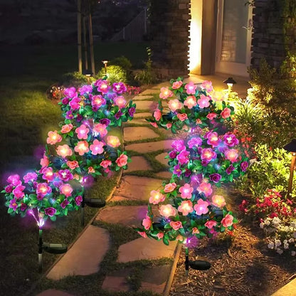 Set 4 x Lampi Solare Flori Azalee, Rezistente La Apa IP65, Iluminare Automata Exterior Gradina, Diverse Culori