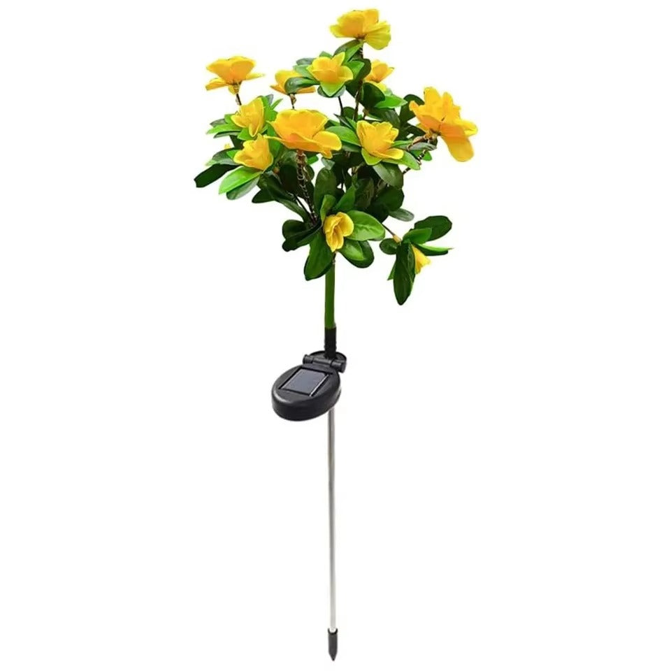 Set 2 x Lampi Solare Flori Azalee, Rezistente La Apa IP65, Iluminare Automata Exterior Gradina, Diverse Culori