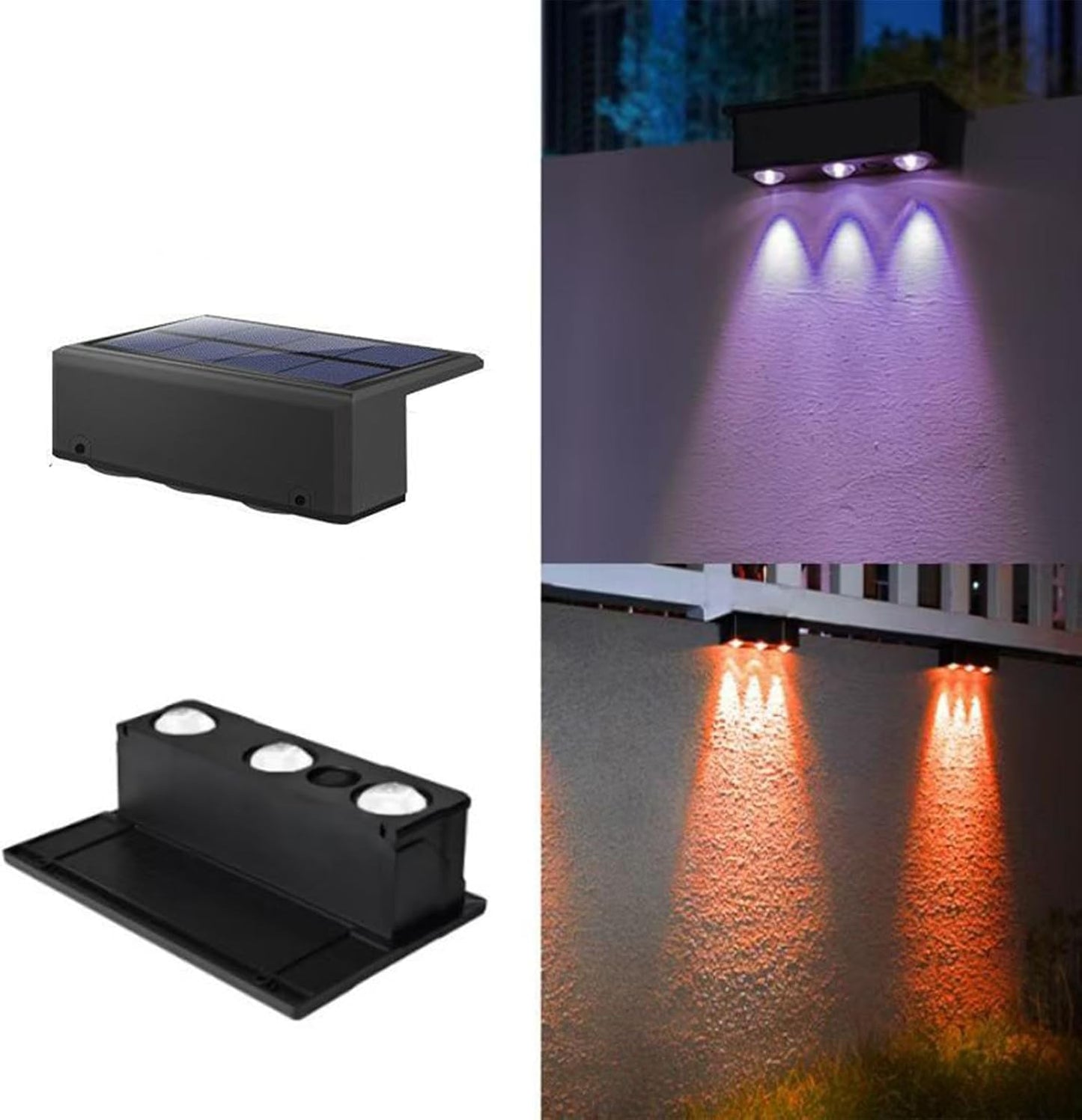 Set 4 x Lampi Solare Gard 6 Culori, Iluminare Automata, Rezistente La Apa