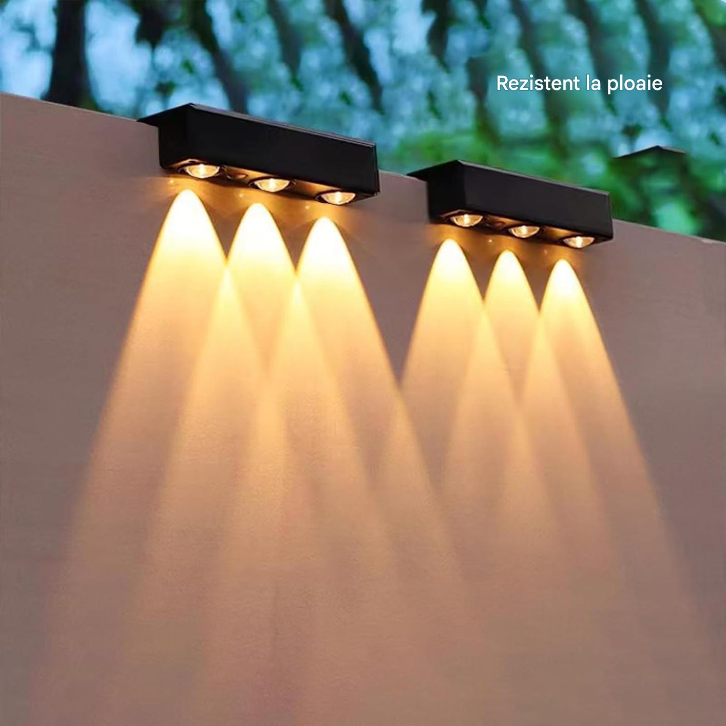 Set 4 x Lampi Solare Gard 6 Culori, Iluminare Automata, Rezistente La Apa