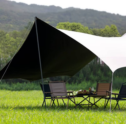Cort Umbrar 3x3m Impermeabil Cu Protectie UV UPF50+, 2 Stalpi Metalici, Gri