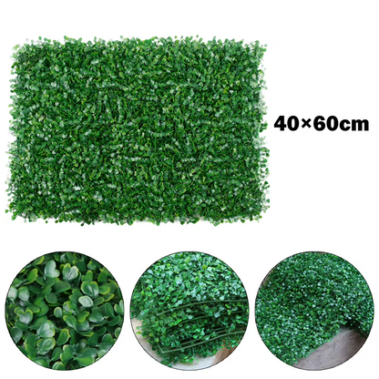 Set 10 x Panouri Decorative Verzi din Plante Artificiale 40x60 cm Cu Protectie UV, Rezistente La Intemperii
