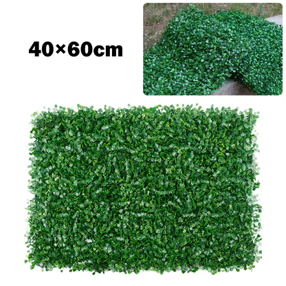 Set 10 x Panouri Decorative Verzi din Plante Artificiale 40x60 cm Cu Protectie UV, Rezistente La Intemperii