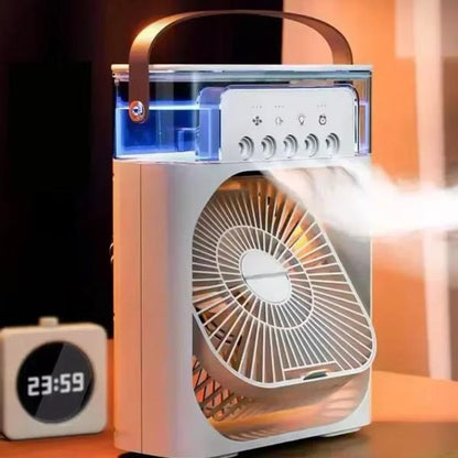 Set Boxa Karaoke Portabila Bluetooth cu Microfon si Lumini RGB + Ventilator cu Apa si Umidificator 3 în 1, 600 ml