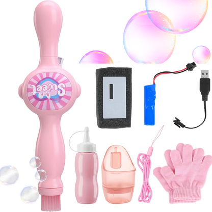 Set Mini Ventilator LI Silentios cu Clema, 3 Trepte de Viteza, Portabil + Masina Automata de Facut Baloane de Sapun cu Incarcare Usb