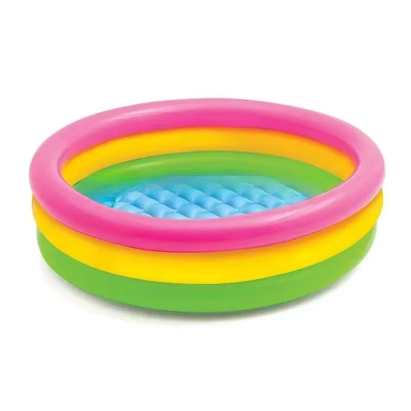 Set Mini Ventilator LI Silentios cu Clema si 3 Trepte de Viteza + Piscina Copii Gonflabila cu 3 Inele, 86x25 cm