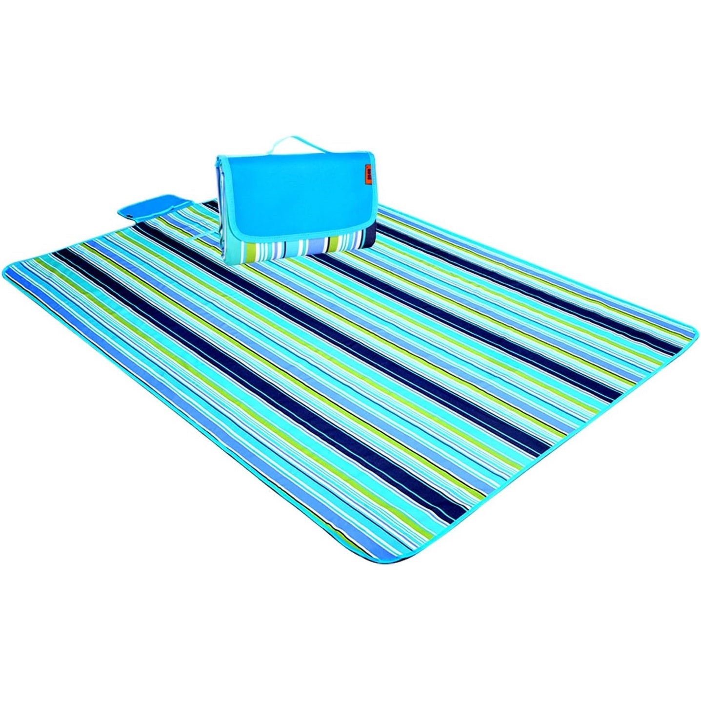 Set Patura pentru Picnic sau Plaja, Pliabila, Impermeabila, 150 x 200cm + Mini Ventilator LI Silentios cu Clema si 3 Trepte de Viteza + Felinar Camping Multifunctional  cu Panou Solar si USB