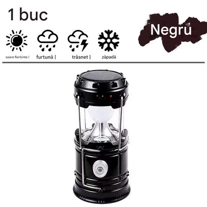 Set Patura pentru Picnic sau Plaja, Pliabila, Impermeabila, 150 x 200cm + Mini Ventilator LI Silentios cu Clema si 3 Trepte de Viteza + Felinar Camping Multifunctional  cu Panou Solar si USB