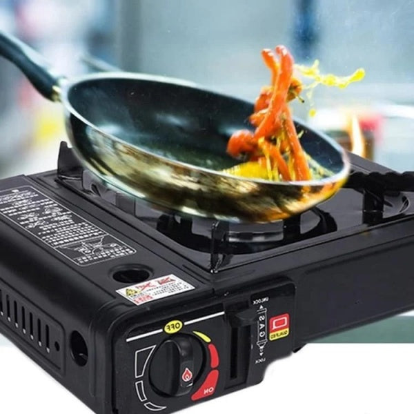 Set Cutie Electrica pentru Pranz, 1.5 Litri, 220V/12V-24V + Aragaz Portabil Camping,  Alimentare prin Cartus Gaz + Boxa Portabila Bluetooth GTS 1360 cu LED RGB