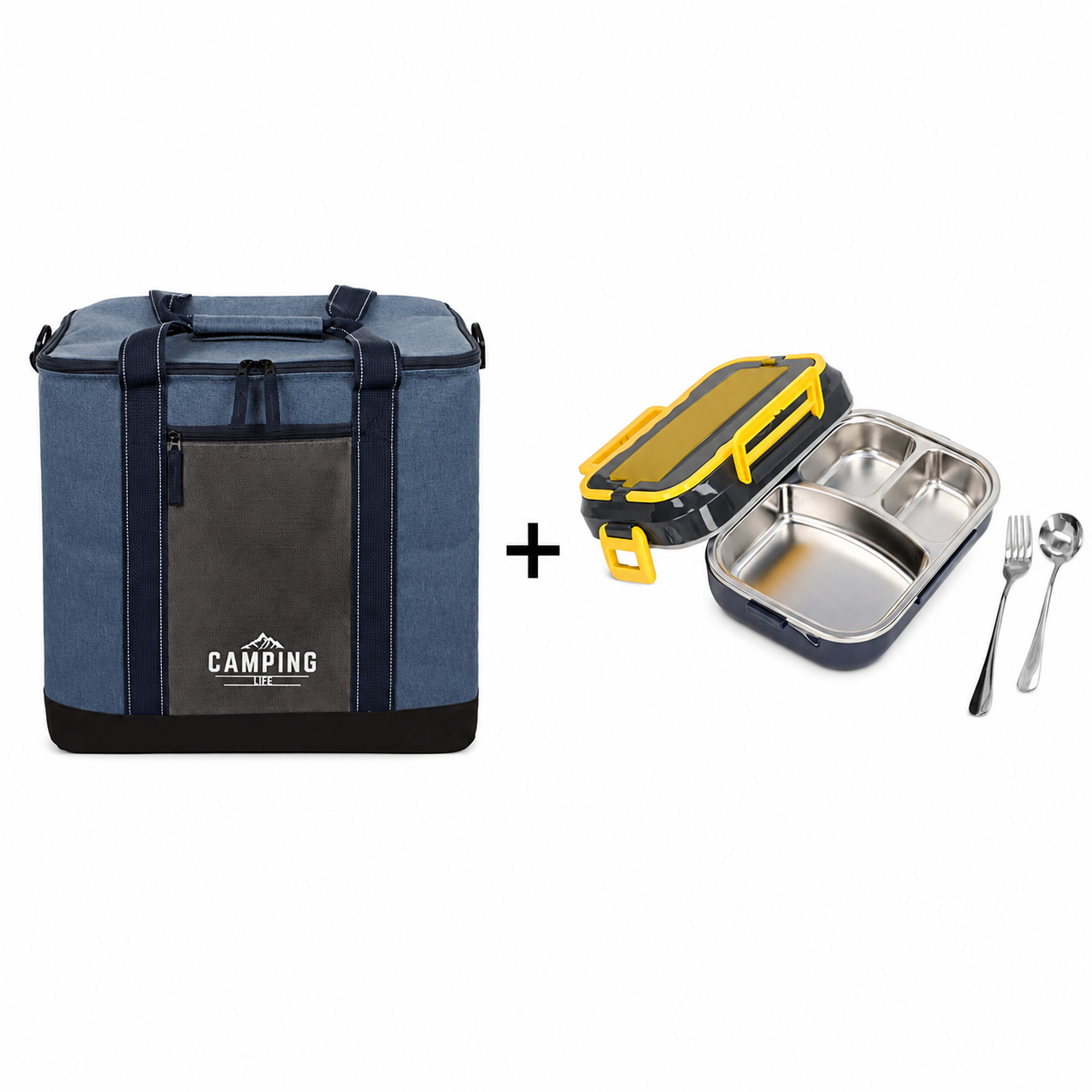 Set Geanta Termoizolanta pentru Alimente si Bauturi, Diverse Modele, 15L + Cutie Electrica pentru Pranz, 1.5 Litri, din Oțel Inoxidabil