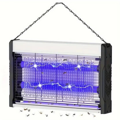 Set Aparat Electric Anti-Insecte 6W Suspendabil + Ventilator Portabil De Gat cu 5 Viteze + Boxa Bluetooth portabila cu microfon, radio FM si lumini LED, 24W