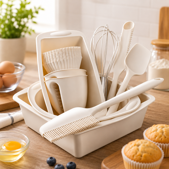Set Profesional Pentru Copt 22 Piese, Silicon Alimentar, Tavi Si Ustensile, Antiaderent