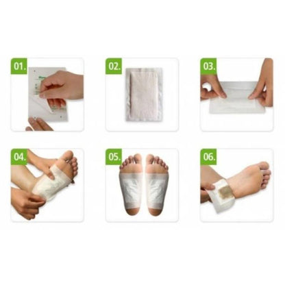 Set 40 x Kinoki Detox pentru Talpi, Utilizare pe Timpul Noptii, Aplicare Usoara, Pentru Ingrijirea Talpilor