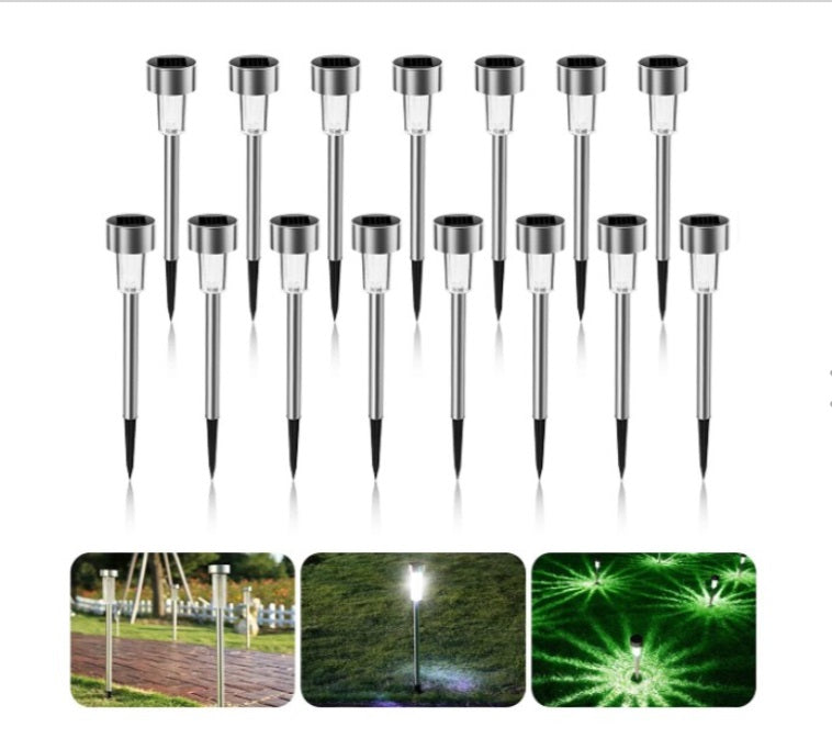 Set 15 x lampa solara LED gradina tip Tarus– iluminat Exterior Solar, Rezistenta la Apa, Lumina Automata, Decor Curte, Gazon, Terasa