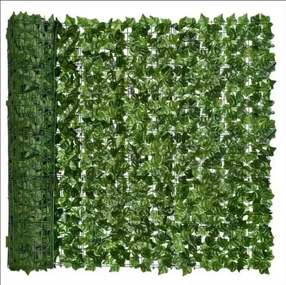 Set 2 x Gard Artificial cu Model Frunze Verzi pentru Decorarea Gradinii, 100 x 300 cm