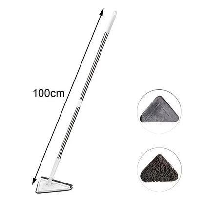 Mop Triunghiular CleanMaster cu Rotire 360° – Cap Reglabil, Microfibra Absorbanta, Ideal pentru Colturi si Sub Mobila