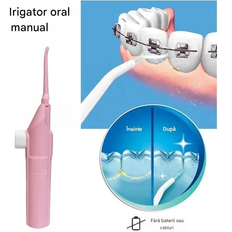 Irigator Oral Portabil Power Floss, Curatare Profunda, Jet Puternic de Apa, Duza Rotativa 360°, Igiena Dentara Completa