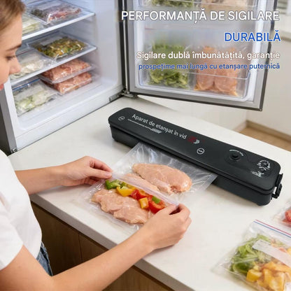 Aparat de Vidat si Sigilat Alimente, Vacuum Sealer Profesional, Pastrare Prospetime Indelungata, Compact si Usor de Folosit