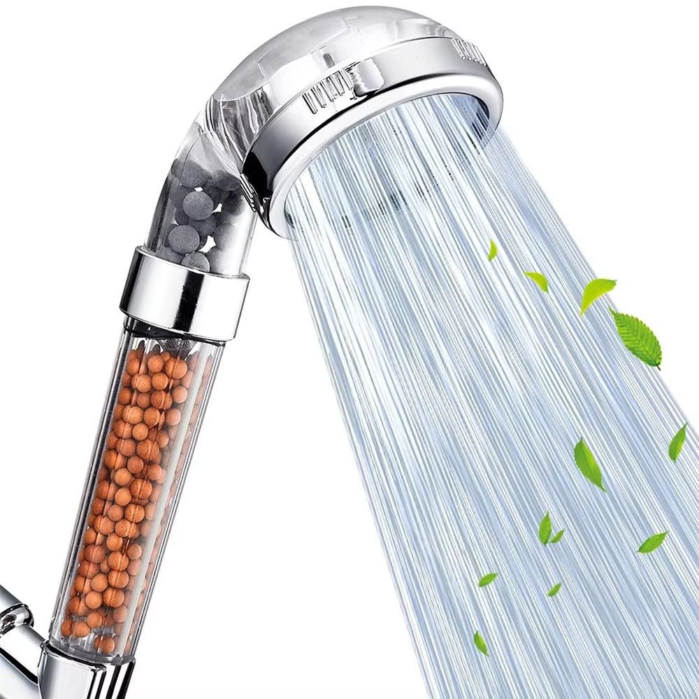 Para de Dus cu Granule Anticalcar cu Presiune Ridicata, Sistem de Filtrare a Apei