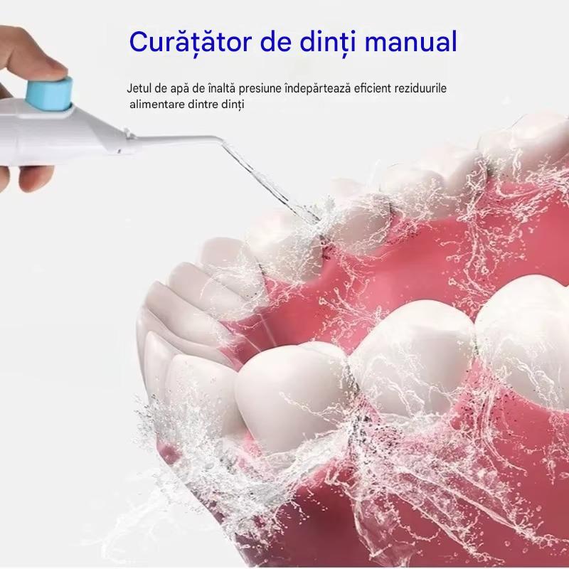 Irigator Oral Portabil Power Floss, Curatare Profunda, Jet Puternic de Apa, Duza Rotativa 360°, Igiena Dentara Completa